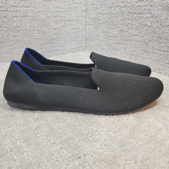 Rothy's The Loafer Black Solid Round Toe Slip On Flat Shoes Womens Size 9.5 - Picture 6 of 13
